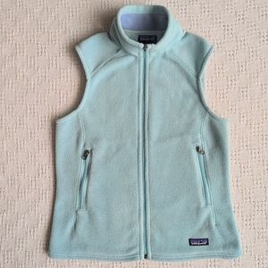 Patagonia Synchilla Light Blue Teal Lightweight Fleece Full Zip Vest Women's M